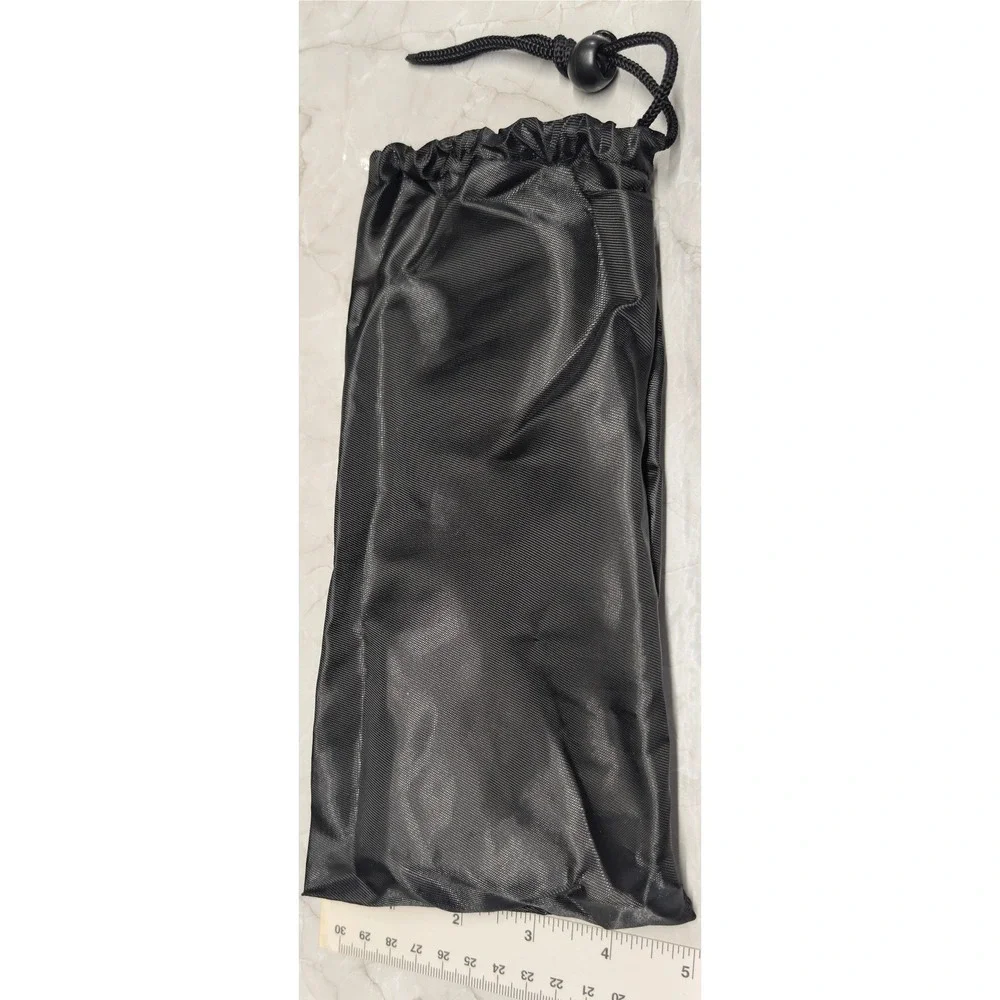 New Drawstring Storage Pouch 5x10 Black Nylon Travel Organizer Bag Electronics